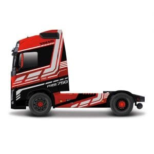 1:43 Street Fire Haulers Custom Cabs Volvo Fh16 Globetrotter 750 Xxl Red
