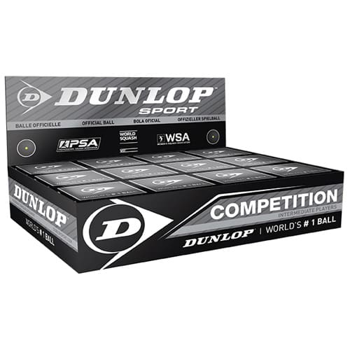 Dunlop Competition Squash Balls (1 Ball Box 12)