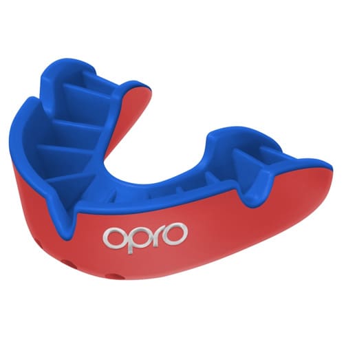 Junior OPRO SILVER Self-Fit GEN4 Mouthguard - Red/Blue Junior OPRO SILVER Self-Fit GEN4 Mouthguard - Red/Blue