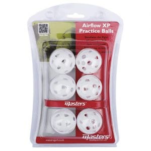 Masters Airflow Practice Balls White (Pack of 6)
