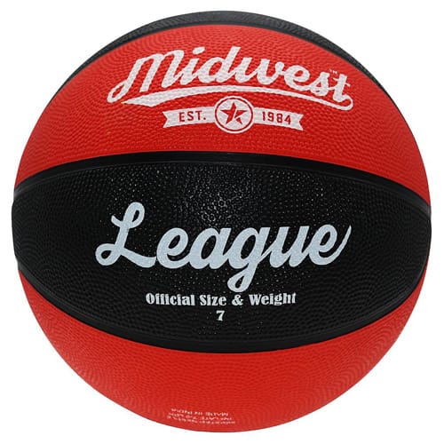 Midwest League Basketball - Size 5 Black/Red