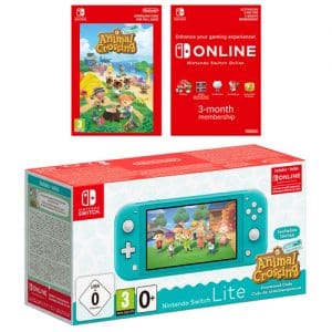 Nintendo Switch Lite Turquoise Bundle with Animal Crossing: New Horizons and 3 Month Nintendo Switch Online Membership