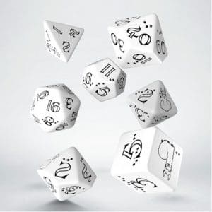 Q-Workshop Bright Llama Dice Set White & Black
