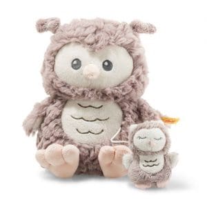 Soft Cuddly Friends Ollie owl music box, rose brown