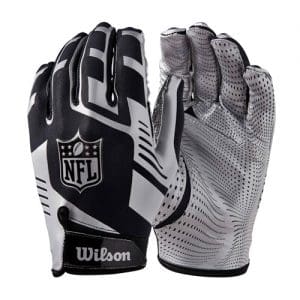 Wilson NFL Stretch Fit Receivers Gloves - Black/Silver
