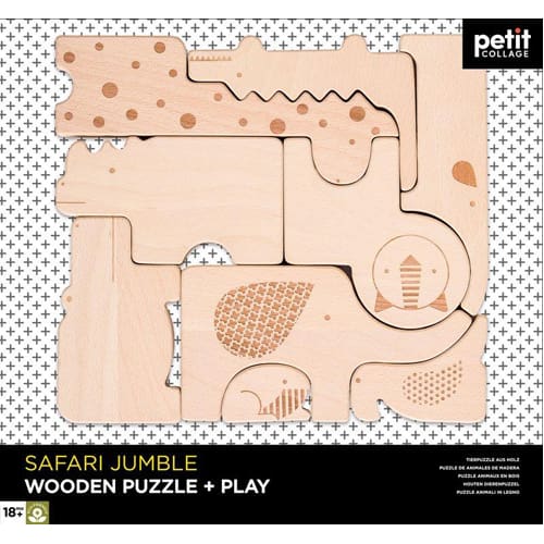 Safari Jungle Wooden Puzzle + Play