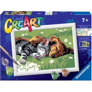 CreArt Paint by Numbers - Sleeping Cats and Dogs