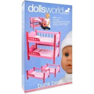 Dollsworld Deluxe Wooden Bunk Beds