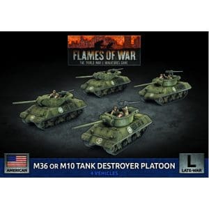 M36 and M10 Tank Destroyer Platoon (x4 Plastic)