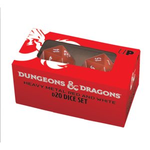 Heavy Metal Red And White D20 Dice Set: Dungeons & Dragons DDN