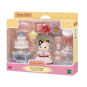 Sylvanian Families Party Time Playset Tuxedo Cat Girl