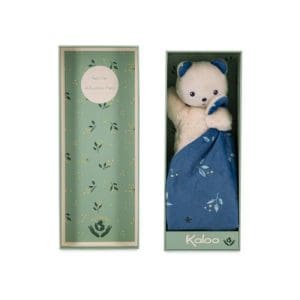 Carre Douceur Doudou Bear Night-owl 17cm