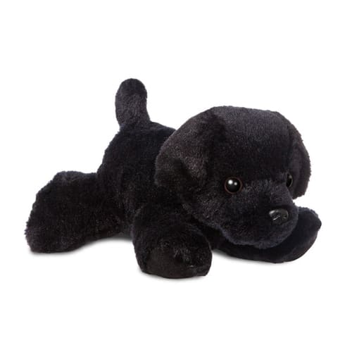 Mini Flopsies Blackie Black Labrador 8In