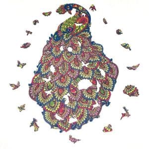 Peacock, Craft Buddy A3 Wooden Puzzle