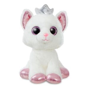 Sparkle Tales Duchess White Cat W/crown 7in