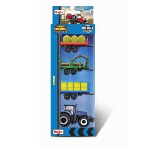 Mini Working Machines - 4 Pack of Tractors - Assorted (One Supplied)