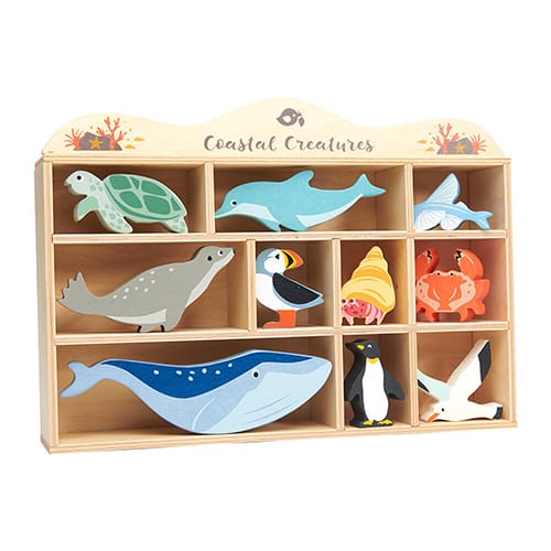 10 Coastal Animals Shelf Set