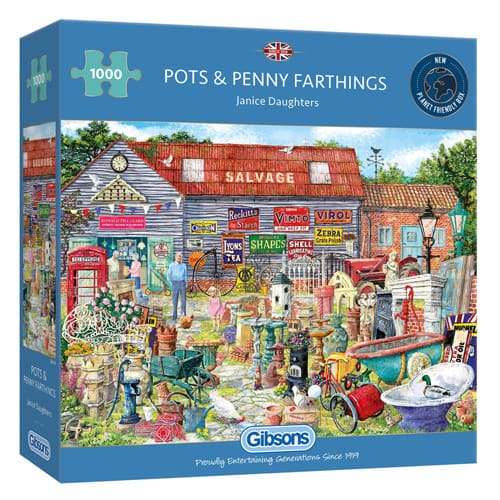 *A Grade* Pots & Penny Farthings Puzzle (1000 pieces)
