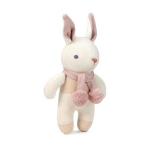 Baby Threads Cream Bunny Rattle 22cm