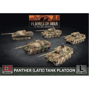Panther (late 7.5cm) / Jagdpanther (8.8cm) Platoon (5x Plastic)