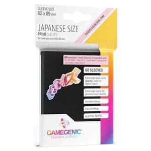 Gamegenic Just Sleeves: Japanese Size Black (60)