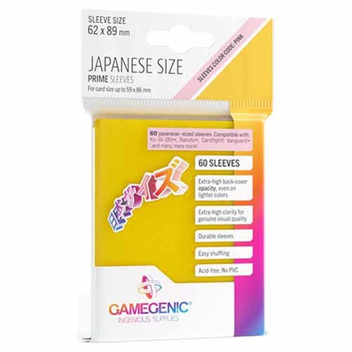 Gamegenic Just Sleeves: Japanese Size Yellow (60)