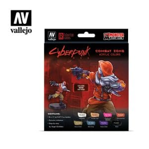 AV Vallejo Cyberpunk - Combat Zone (x8) & Figure