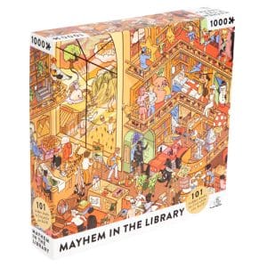 Mayhem in the Library 1000 piece puzzle