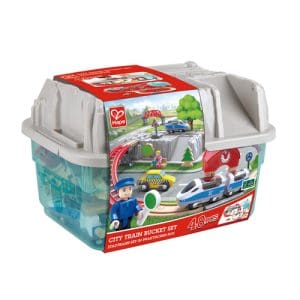 Hape City Train Bucket Set (48 pieces)