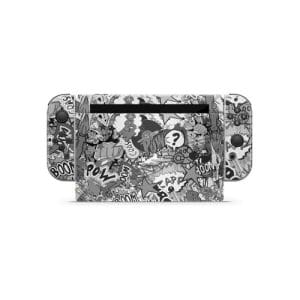 Nintendo Switch Skin Stickerbomb (Black and White)