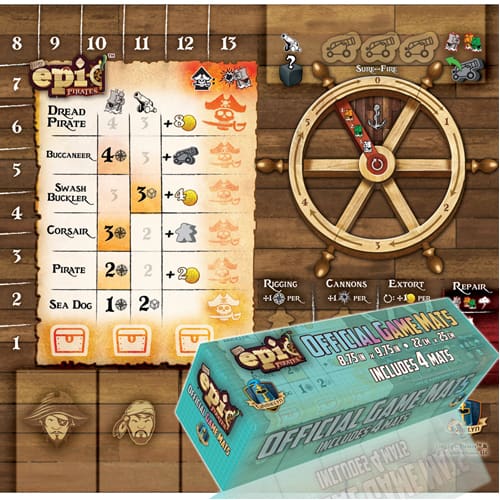 Tiny Epic Pirates: Player Mat Sets - Pack of 4 Tiny Epic Pirates: Player Mat Sets - Pack of 4