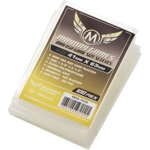 100 x Clear Mini American Card Sleeves 41mm x 63mm (Mayday)