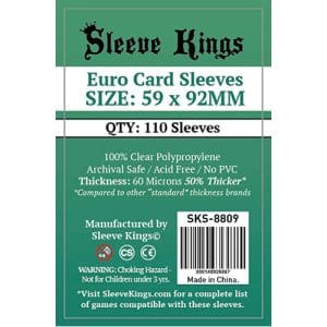 110 x Euro card Sleeves (59mm x 92mm)