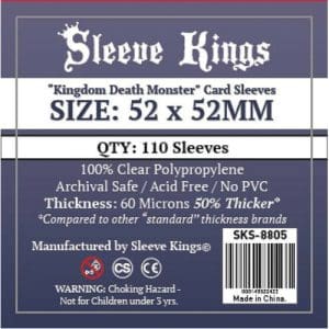 110 x Kingdom Death Monster Card Sleeves (52mm x 52mm)