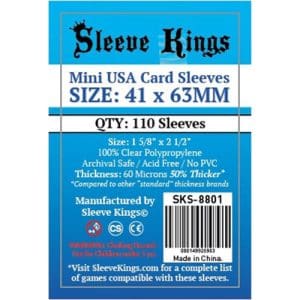 110 x Mini USA Card Sleeves (41mm x 63mm)