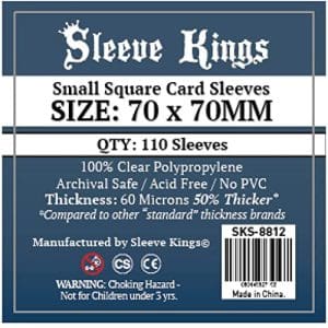110 x Small Square Card Sleeves (70mm x 70mm)