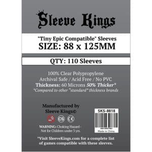 110 x Tiny Epic Compatible Sleeves (88mm x 125mm)