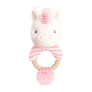 *A Grade* 14cm Keeleco Baby Twinkle Unicorn Ring Rattle