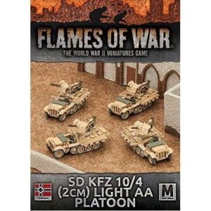 Afrika Korps Sd Kfz 10/4 2cm Light AA Platoon (x4)