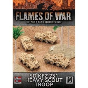 Afrika Korps Sd Kfz 231 Heavy Scout Troop (x4)