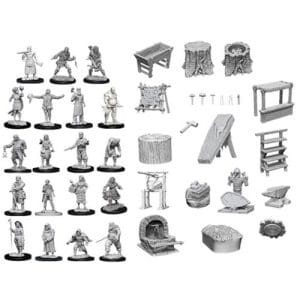 D&D Deep Cuts Unpainted Miniatures: Townspeople and Accessories