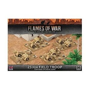 Desert Rats 25pdr Field Troop (Plastic, x4)