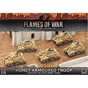 Desert Rats Honey Armoured Troop (Plastic, x5)