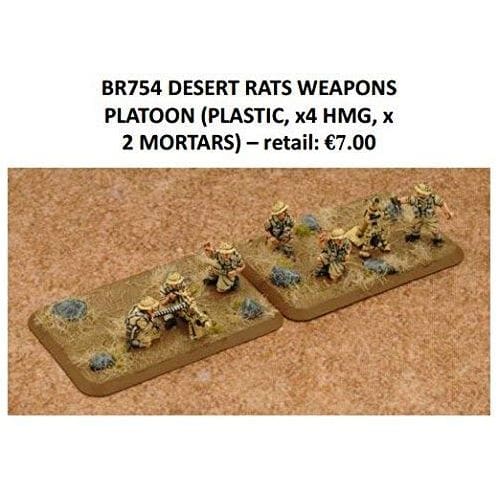 Desert Rats Weapons Platoon (Plastic, x4 HMG, x2 3" Mortars)