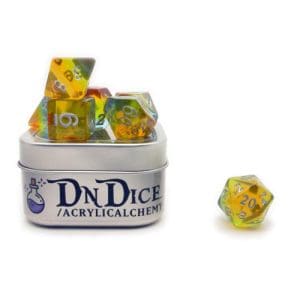 DnDice Acrylic Alchemy: Autumn Anguish Dice Set