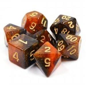 DnDice Acrylic Alchemy: Comets Abode Dice Set