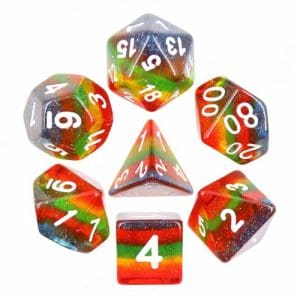 DnDice Acrylic Alchemy: Fabulous Flutter Dice Set