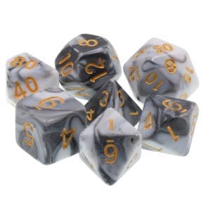 DnDice Acrylic Alchemy: Goblin Gripe Dice Set