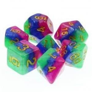 DnDice Acrylic Alchemy: Jester's Gambit Dice Set
