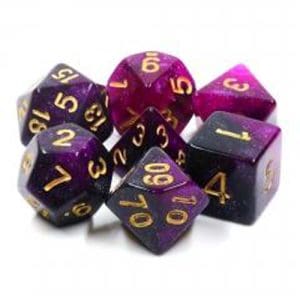 DnDice Acrylic Alchemy: Lilac Cradle Dice Set